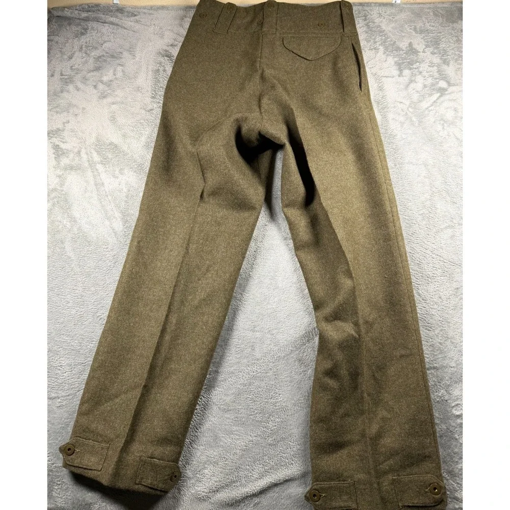 Vintage US Army M-1951 Wool Field Trousers Men's 34 Olive Drab Korean War